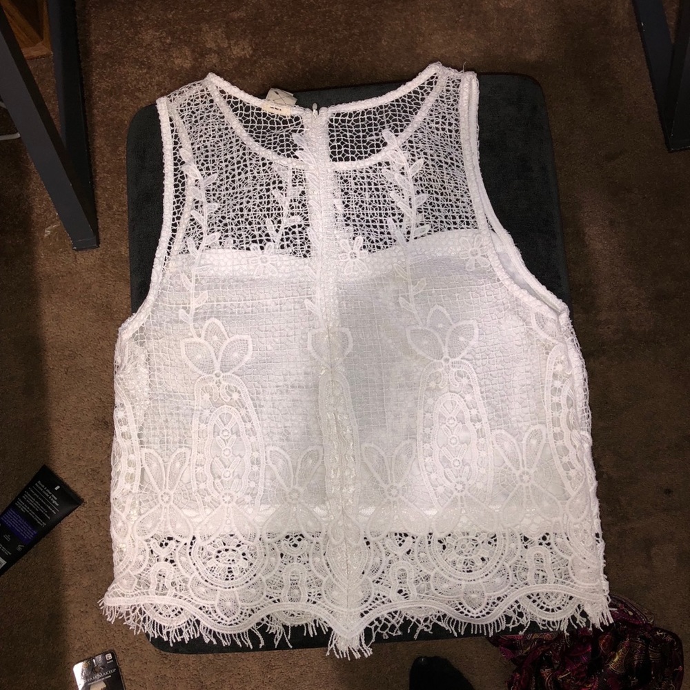 White lace top